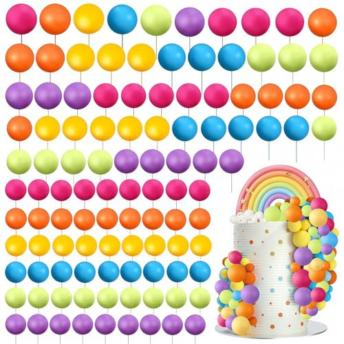 48 pcs Miniature Colorful Balloons Cake Topper