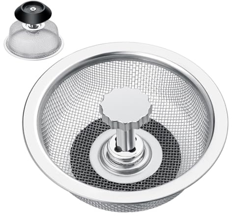 Crépine d'évier - Bouchon de panier, attrape-cheveux | Couvercle de filtre en acier inoxydable, Siphon de cuisine - Déboucheur de bouchons multi-usages - Protection anti-bouchage lisse et durable pour