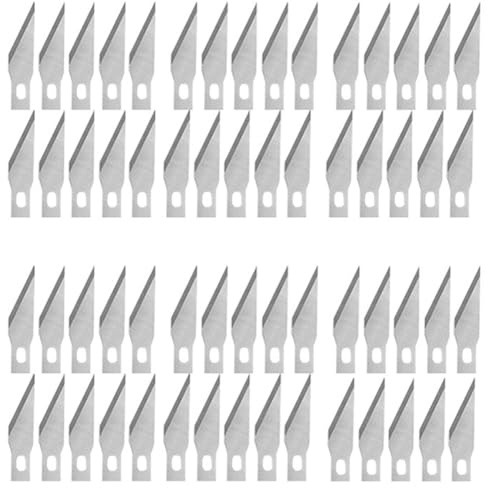 KEALLANS 100 Lame per Coltello Exacto 11 - Utensile da Taglio Artigianale In Acciaio Ad Alto Tenore di Carbonio