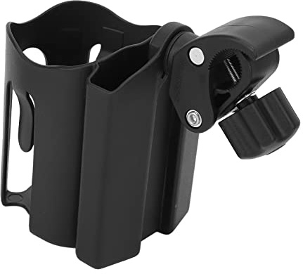 Generic Soporte de Taza de Bicicleta, Portavasos de Cochecito 2 en 1 Tope de Ajuste Fijo Estable Portavas