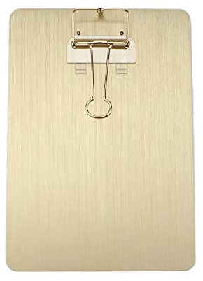 CHICIRIS Cartella Portablocco Durevole da Appendere in Confezione Multipla per Scrivere e Dipingere, Portablocco in Metallo Resistente per Uso Scolastico in Ufficio (GOLD)