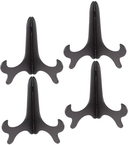 JECOMPRIS 4 Supports De Plaques Plastique 10X9X6.5 Cm Chevalets Polyvalents Pour Assiettes Téléphones Cartes Décoration Maison Bureau Événements