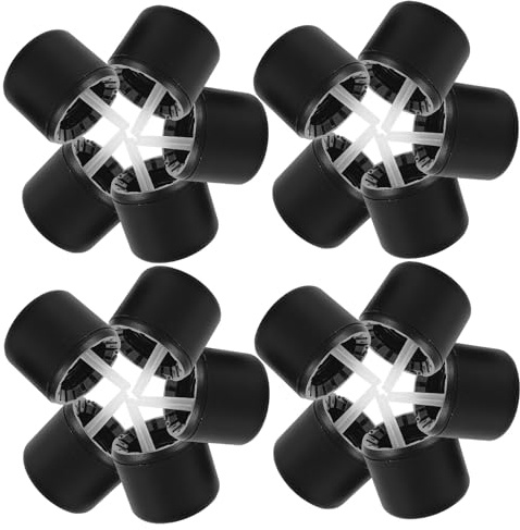 Abaodam Lot de 20 Bouchons Antivol 18 Dents pour Flacons d'Huiles Essentielles Finition Mate Noire Bouchons Hermétiques Compatibles Verre et Plastique Couvercles Compte-Gouttes 10