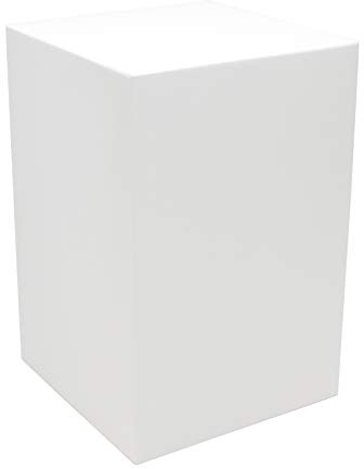 Paintersisters Sockel weiß lackiert L 20x20x30cm Pflanzensäule Würfel | Dekosockel aus MDF, weiß lackiert, für Skulpturen, Vasen, Kunst, Deko, Galerie, Schaufenster, Messe & Wohnraum, allseitig zu