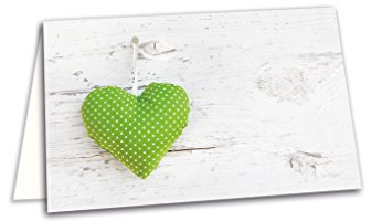 Logbuch-Verlag 100 Namensschilder weiß grün Herz Tischkarten Hochzeit Geburtstag Kommunion Taufe Schilder für Namen