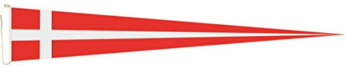 U24 Langwimpel Dänemark Fahne Flagge Wimpel 250 x 40 cm Premiumqualität