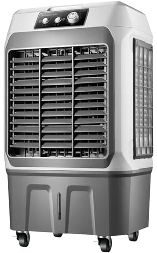 Climatizadores evaporativos Refrigerador De Aire, Aire Acondicionado Portátil, Humidificador con 3 Velocidades, para Ventiladores DoméSticos Garajes FáBricas, Tanque De Agua De 50L, 150 W