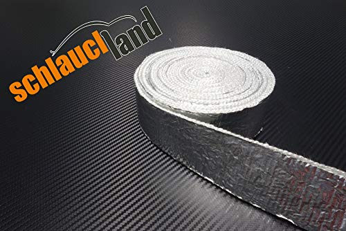 Schlauchland 10m Alu-Fiberglas Hitzeschutzband selbstklebend Breite 50mm