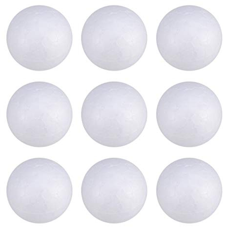 Milisten 50 Stück Schaum Bastelkugeln Glatte Styroporkugeln Runde Styroporkugeln DIY Modellierung Kunstprojekte Weihnachtsdekoration (Solide 6Cm)