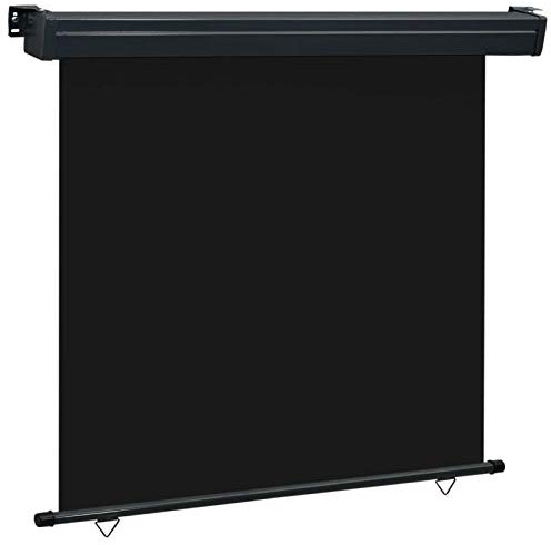 Tidyard Toldo Lateral de Balcón Toldo Terraza Jardín Toldo Vertical Exterior Protección Solar Negro 160x250 cm