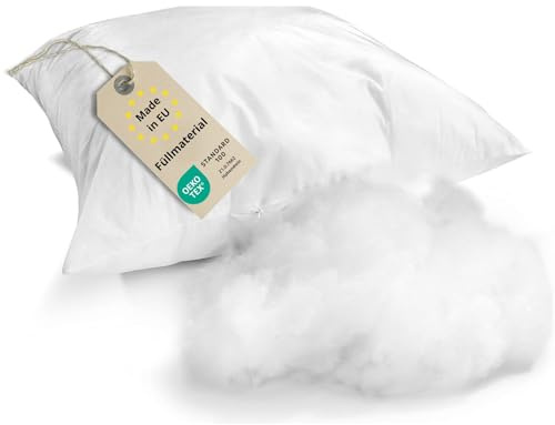 sleepling 3kg Faserfüllung, Füllwatte, Füllmaterial für Kissen, Bastelwatte als Stopfmaterial für Kuscheltiere, Weiche Watte, Hochbausch, Made in EU, Oeko-TEX 100, waschbar