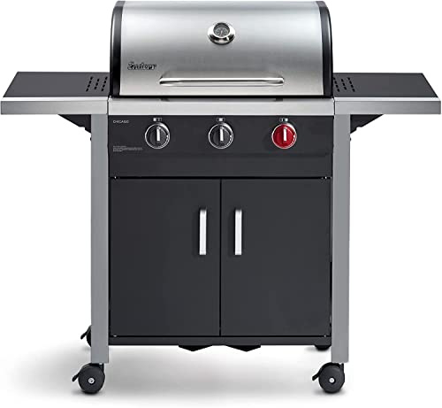 ENDERS - Barbecue Chicago 3 R TURBO - 3 brûleurs dont 1 brûleur turbo zone - Surface de cuisson 60 x 42 - Switch Grid - Jusqu'à 10 convives - 10,5 kW