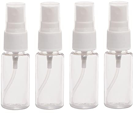 UUYYEO 10 botellas pequeñas de plástico de 20 ml con atomizadores de cosméticos rellenables, botellas vacías de niebla fina para maquillaje, mini pulverizadores de agua, contenedores de perfume de