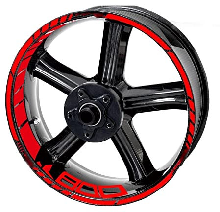 ROANNY Felgenband Motorrad-Innen- Und Außenradnabenreifen, Wasserdichter Logo-Aufkleber, Reflektierender Streifen, Felgenset, Aufkleber Für Kawasaki (Color : 12)