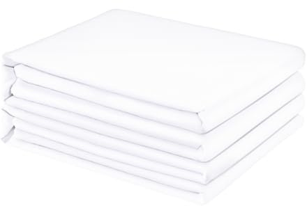 FreshCulture Twin Flat Sheets Only 2 Pack - Hotel Quality Flat Bed Sheets - Brushed Microfiber - Ultra Soft & Breathable - Wrinkle-Free - Easy Care - Flat Sheets Only Twin Size (White)