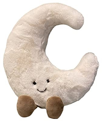 JOSON Sun Shaped Plush Toys, Soft Bedside Sofa Pillows, Used for Home Decoration as Birthday Gifts for Children and Girls (Moon)