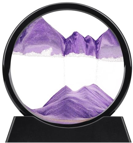 XINBAOHONG Bewegtes Sandkunstbild, flüssige Bewegung, 3D-Tiefsee, fließender Sandrahmen, entspannend, Schreibtisch, Zuhause, Büro, Arbeitsdekoration