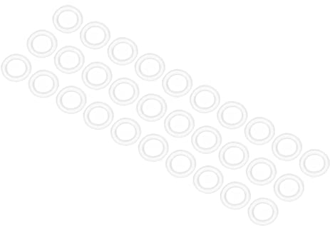 M METERXITY 30Stk Silikon O - Ringe - Garten Wasser Schlauch Gummi Dichtung Dichtungsring Weich und Elastisch Anwenden auf Außen (4.5mmx7.5mmx1.5mm Weiß)