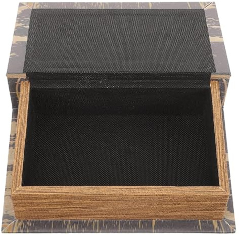 Cabilock Boîte À Faux Livres 11.81X8.46X2.95 Pouces Organisateur De Rangement En Forme De Livre Décoration Vintage Bureau Salon Accessoire Photo Boîte De Rangement