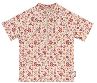 Sterntaler Badeshirt Kurzarm Blumen, Juego de Camisa para Nadar Bebé-Niñas, Ecru,