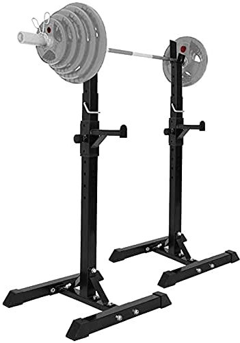 KHYTEBV Bauchmuskel-Ausrüstung Hantelbank Heavy Duty Langhanteln Squat Rack Stand, höhenverstellbar Hantel Rack Anti-Rutsch Stabiler Stahl Fitness