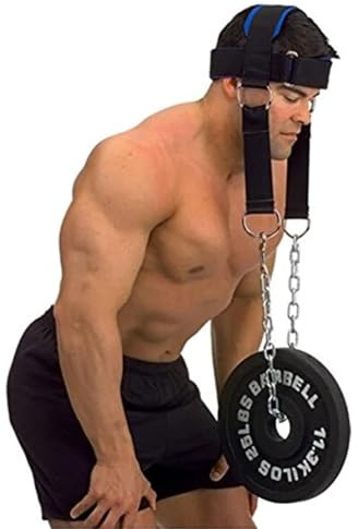 VIDSTW Arnés de Cabeza de Cuello para Entrenamiento con Hebilla en Forma de D Pesas Ajustables Entrenar Cuello Straps para Atletas Arnés De Cabeza para Gimnasio Musculacion Ejercicio