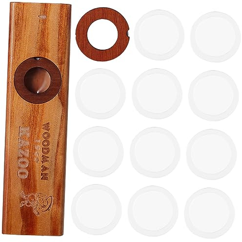 Abaodam 1 Set Kazoo Flöte Gitarre Klavier Ukulele Partner Holz Kazoo Instrument 22 Membranen