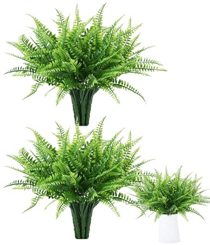 Decorativi per esterni - Felci sintetiche, imitazioni vegetali | Resistente ai raggi UV con struttura durevole durante i progetti di paesaggistica, davanzali, pergolati, entr