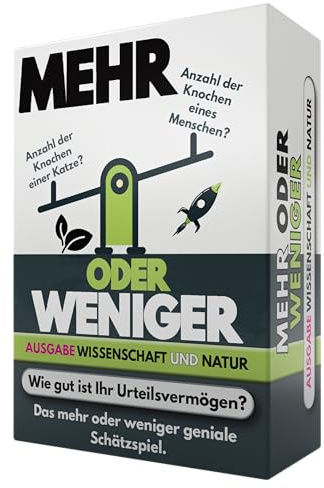 More or Less Mehr Oder Weniger Kartenspiel | Ausgabe Wissenschaft und Natur