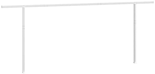 Markisenstützen aus Eisen 600x245 cm - Weiß, langlebig & stabil für Terrassen, Balkone und Gärten - Perfekter Halt für Ihre Markise
