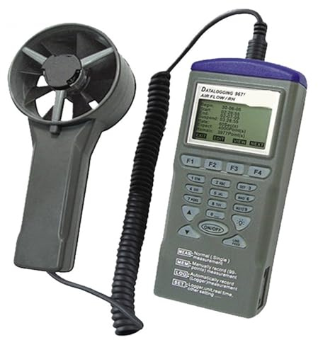 Digital Temperature RH Anemometer Datalogger Flow Meter Handheld Hygrothermograph with Wind Speed