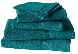 De Witte Lietaer 199813 Juego de 2 Manoplas de baño + 2 Toallas 50x100 cm + 2 Toallas de Ducha 70x140 cm Algodón Verde Pato