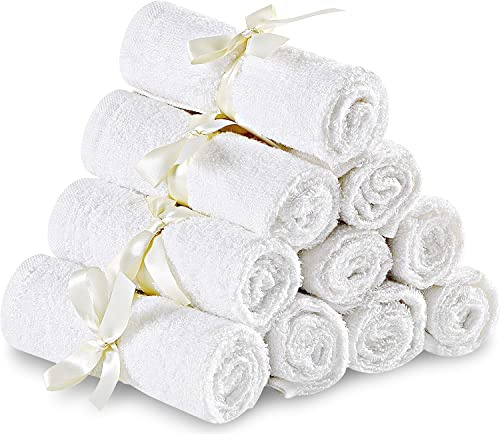 Utopia Towels Flannel Face Cloths 10 Pack - Premium Ultra Soft Face Towels made from Viscose and Cotton (25 x 25 cm, Reusable Washcloths) - Perfect for Sensitive Skin of All Ages | Premium Ultra Soft, Viscose and Cotton, Reusable Washcloths, Perfect for Sensitive Skin of All Ages, Machine Washable