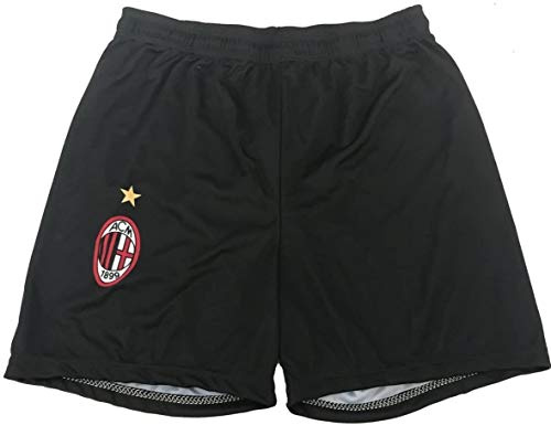 PANTALONCINI PANTALONCINO MILAN UFFICIALE REPLICA adulto uomo bambino NERO (S)