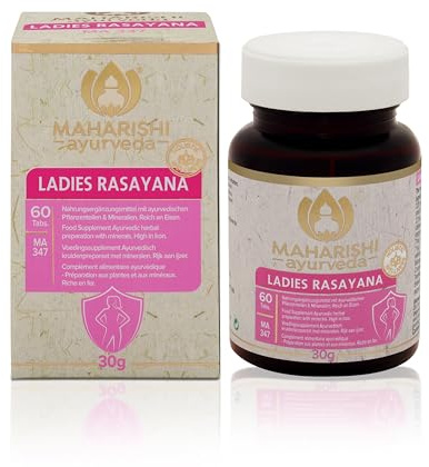 Maharishi Ayurveda Ladies Rasayana (für Frauen) | Nahrungsergänzungsmittel mit ausgewählten ayurvedischen Pflanzenteilen & Mineralien | Reich an Eisen | 60 Tabletten | 1 er Pack
