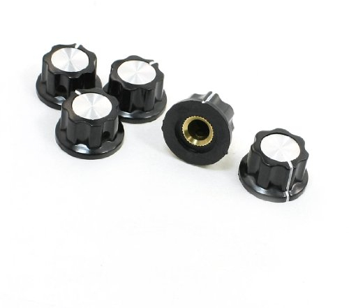sourcing map 5 Stücke 16mm od. Drehknopf Einstellknopf Potentiometer Lautstärkeknopf Knopf de