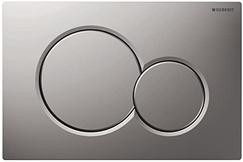 Geberit Betätigungsplatte Sigma01, 115770465, Revisionsplatte für 2-Mengen-Spültechnik, 246 x 164 x 13 mm, Matt-Chrom, 21243 4