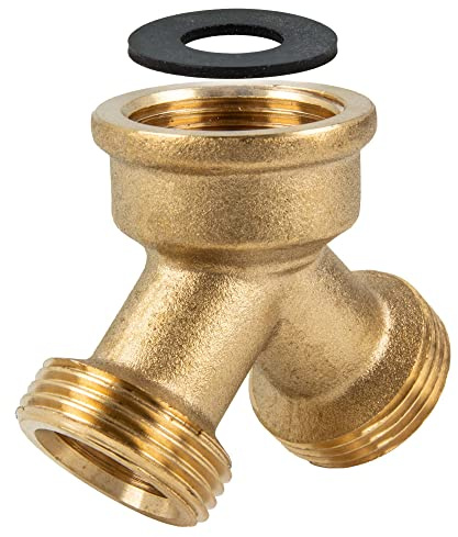 tecuro 2-Way Distributor Fork Piece for Outlet Valve, tap, tap, 3/4 inch, Brass CW617N, According to Drinking Water Regulation 50930-6