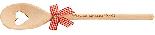 Mestolo in legno con cuore con incisione Papa è il miglior cuoco! · Cucchiaio in legno · Regali per Papa · Cucchiaio in legno · Utensile da cucina