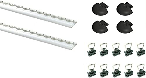 Starterset 2X 2 m Airlineschienen halbrund Slimversion Light + 10 Fittinge + 4 Endkappen