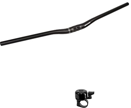 Zoom Fahrradlenker MTB Lenker Alu schwarz 720 mm Klemmung Ø 31,8 mm inkl. Fahrradglocke