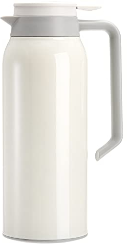 Hacaroa 50 Oz (1.5L) Stainless Steel Thermal Carafe, Double Walled Vacuum Coffee Carafe, Heat Retention Dispenser Insulated Water Pitcher for Home, Office, Outdoor and Restaurant Use