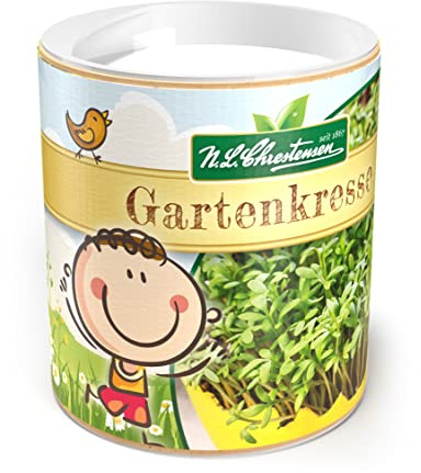 Gartenkresse Streudose Gartenkinder Lepidium sativum | Kresse-Samen für einfache Anwendung