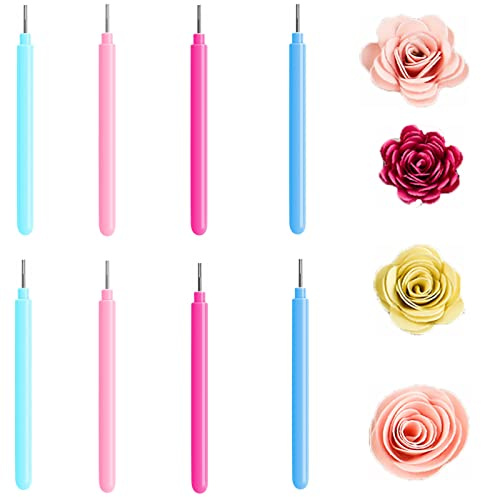 Briartw 4 färger 8 delar papper quilling verktyg rullande curling quilling nål penna för quilling pappersremsor 3D blommor tillverkning scrapbooking hantverk korttillverkning schablon quilling tillbehör