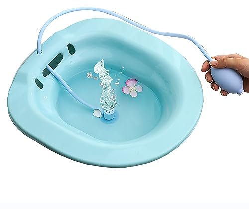 CUTTE WC Universale Bidet di Lavaggio, Sitz Baths Lavello per WC per Cure Postpartum Anziani Disabili o Trattamento delle Emorroidi Mitiga Le Infezioni Allevia L'infiammazione,Green1,39x40cm