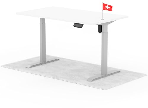 Standable ECO Höhenverstellbarer Schreibtisch 140 x 80 cm I elektrischer Office Table mit 3 Speicherstufen I Schreibtisch höheneinstellbar 70-115 cm I Büro-Tisch mit 1,8 cm Dicke