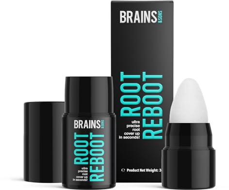 Ansatzpuder Haarpuder Stift | Haar Concealer | Haarverdichtung | präzise den Haaransatz kaschieren | Grauhaarabdeckung Schläfen und Scheitel | wasserfestes Haar Make-Up | Brains & Sons (BRAUN)