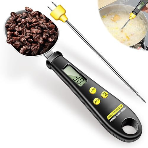 Báscula digital de cocina, rango de medición de hasta 500 g (pasos de 0,1 g), cucharas de medición con pantalla LCD, báscula fina para especias, leche en polvo, proteína en polvo, tres unidades