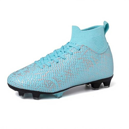 Fussballschuhe Kinder Fußballschuhe für Jungen Mädchen High Top Football Shoes Stollenschuhe Fußball Kunstrasen Football Boots Kinder Trainingsschuhe Outdoor Sportschuhe Jugendliche Soccer Shoes