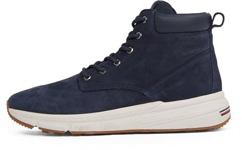 Tommy Hilfiger Bottes Basses Homme Light Hybrid en Cuir, Bleu (Desert Sky), 46